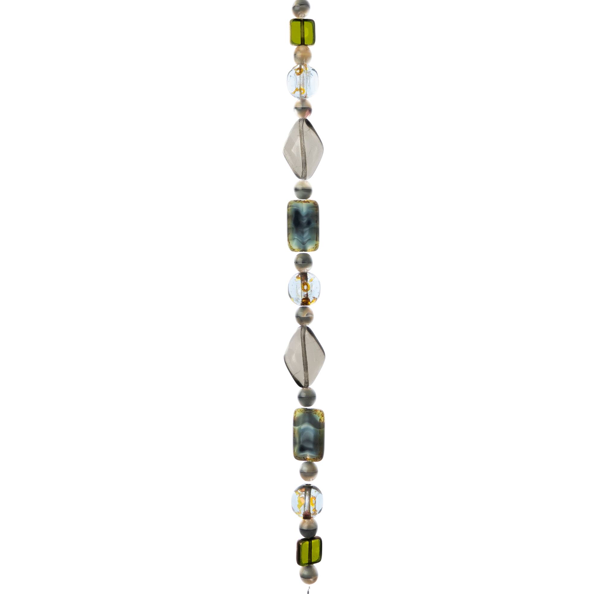 Blue & Green Czech Glass Bead Mix, 19mm by Bead Landing™